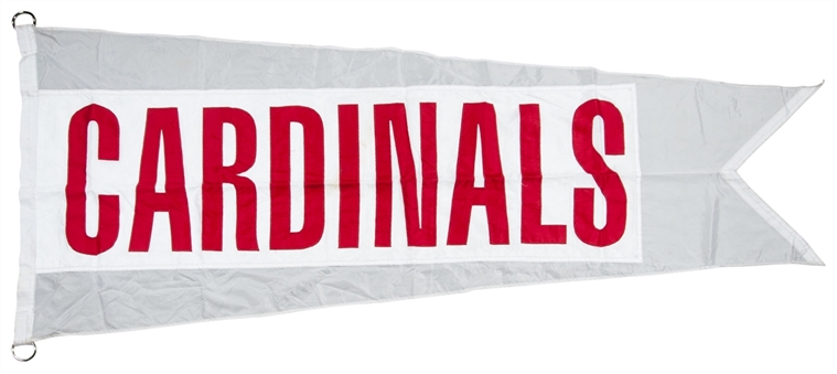 2015 St. Louis Cardinals Flag Flown on Wrigley Field Scoreboard 